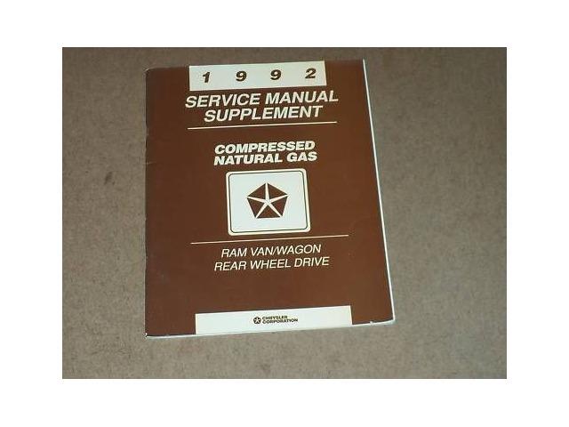 1992 Dodge Ram Van Wagon CNG Dealer Service Manual OEM