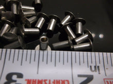 25 Pcs Stainless Steel 1/8" X 1/4" Crown/ Rounded Head Hollow Rivets Tonka Truck