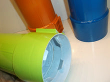 Rubbermaid Drink Cup Dispenser 3 Pack Color Coded Lemon-Lime, Orange, Blue