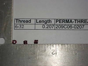 20 NEW 6-32 X .207" Helicoil Locking Inserts Stainless