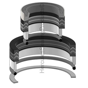 RE18744 Boom Lift Bucket Tilt Cylinder Seal Kit Fits John Deere 644 644B 740 850