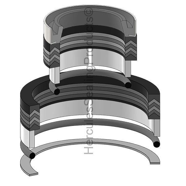 RE18744 Boom Lift Bucket Tilt Cylinder Seal Kit Fits John Deere 644 644B 740 850