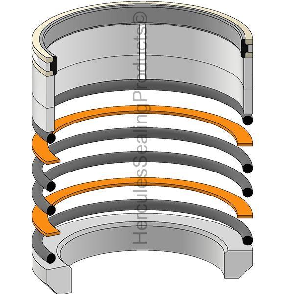 AH149844 Clam Boom Bucket Lift Cylinder Seal Kit Fits John Deere 455G 555G 650G