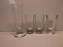 (4) Tall Glass Shot Glasses