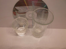 (2) Crackled & Etched Shot Glasses