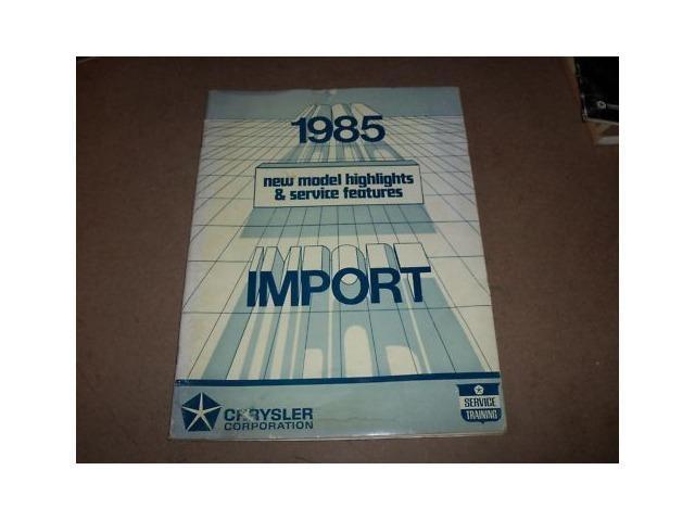 1985 Chrysler Dodge Plymouth New Model Highlight Manual