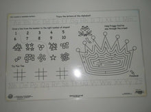 Personalized Princess Name Placemats with Dry Erase Games On Back - "Kimberly"