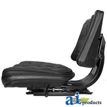 T110BL Seat, Universal w/ Trapezoid Back, Black Fits: Allis-Chalmers,Case-IH,