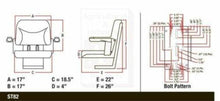 BBS108BU "Big Boy" Seat; w/ Armrests, BLU Fits Several