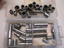 Craftsman & Other Assorted 1/4" Socket Lot (40) Pieces In Tub Craftsman On Lid