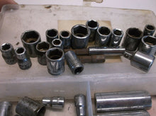 Craftsman & Other Assorted 1/4" Socket Lot (40) Pieces In Tub Craftsman On Lid