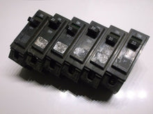 (6) GE Type THQB Circuit Breaker 20 A 1 Pole