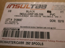 InsulTab 1/8", 1/4", 3/8" Black InsulGrip Heat Shrink PVC HS-105 CSA/ULE 28044