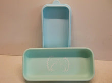 3.25 X 7" Silicone Hedge Hog Soap Dish With Suction Cups Green & Blue