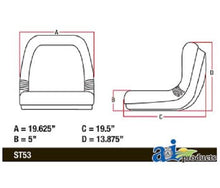 TY15863 AM117924 Seat Assembly Fits John Deere 375 STX30 STX38 130 160 165 316
