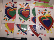 731015118021 (7) Krafters Korner Hearts & Stars Felt Shapes Packages