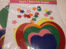 731015118021 (7) Krafters Korner Hearts & Stars Felt Shapes Packages
