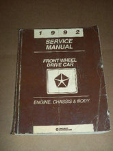 1992 Service Manual Front Wheel Drive Car Set