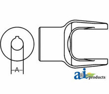 W380648-A Implement Yoke, Round Bore 1 1/4" w/ 1/4" Keyway & Set Screw