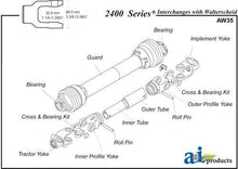 W380648-A Implement Yoke, Round Bore 1 1/4" w/ 1/4" Keyway & Set Screw