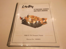 1000802 Leeboy 1000 D Tilt Hopper Paver Operation, Srv & Repair Manual JJ1