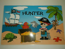 Personalized Boys Name Placements with Dry Erase Games On Back - "Hunter"