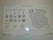 Personalized Boys Name Placements with Dry Erase Games On Back - "Hunter"