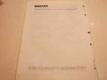 WP 1550AW Wacker Single Direction Plates Parts Book JJ1