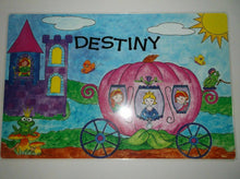 Personalized Princess Name Placemats with Dry Erase Games On Back - "Destiny"