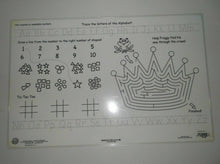 Personalized Princess Name Placemats with Dry Erase Games On Back - "Stephanie"