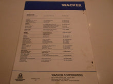 Wacker Pump PDT2A,3A, PDI 2A,3A PDIC 3A Operator's Manual & Parts Book JJ1