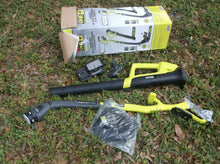 Ryobi P2109/P2003 Leaf Blower/Trimmer w/ 2 USED P102 Batteries & 1 P118 Charger