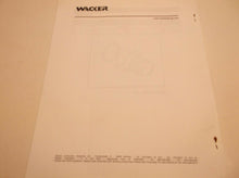 Wacker Diaphragm Pump PDT 3A Parts Book JJ1