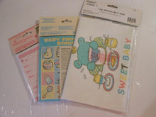 1 Pkg (8) Baby Shower Invites 1 Pkg (8) Baby Bingo Game 7 Baby Disposable Bibs