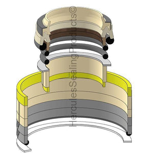 2438U1946R300 Boom Cylinder Seal Kit Fits Kobelco SK150-SK160