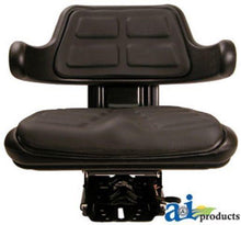 W223BL Seat Wrap Around Back w/ Arms, Plastic, Black Fits Case-IH,Allis Chalmers