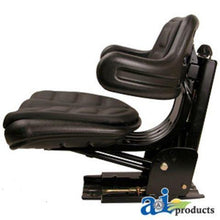 W223BL Seat Wrap Around Back w/ Arms, Plastic, Black Fits Case-IH,Allis Chalmers