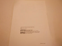 Multiquip A.C. Generator GA-3.6HA Parts List JJ1