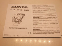Honda GX120 - GX160 - GX200 Engine Instruktiehandleiding (Dutch) JJ1
