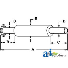 VPE8025 Muffler Fits 02350053 JCB LEYLAND-MARSHALL