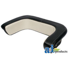 1031155M91-5 Back Cushion White/Black Fits Massey Ferguson