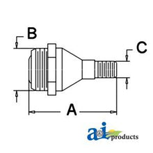 1695045M91 Steering Cylinder End Fits Massey Ferguson:365,375,383,390,390T,