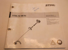STIHL FS100 RX Weed Eater Operators Owners Manual JJ1