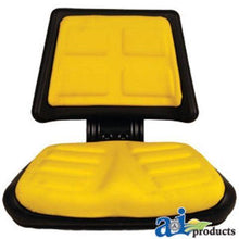 T110YL Seat, Universal W/Trapezoid Back, Yellow Fits: Hesston, John Deere