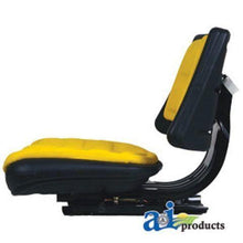T110YL Seat, Universal W/Trapezoid Back, Yellow Fits: Hesston, John Deere