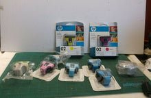 Lot Of Assorted HP 02 Ink Cartridges - Magenta, Yellow & Blue DG2