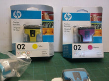 Lot Of Assorted HP 02 Ink Cartridges - Magenta, Yellow & Blue DG2
