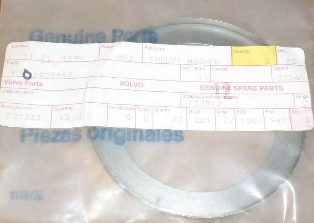 New Volvo Surplus Thrust Washer 1650403 Fits Volvo A25D-A40D A30 A40 T450 A40E