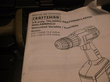315.115210 Craftsman Cordless Drill 15.6V 3/8" Drill With Case & Manual Only