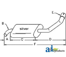 3047572R93 Muffler Fits International Harvester B414 I-2424 I-424